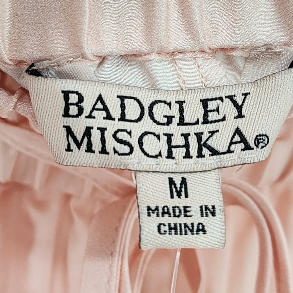 Badgley Mischka Women's 100% Mulberry Silk Ombre Wide Leg Lounge Pajama Pants - Picture 4 of 9